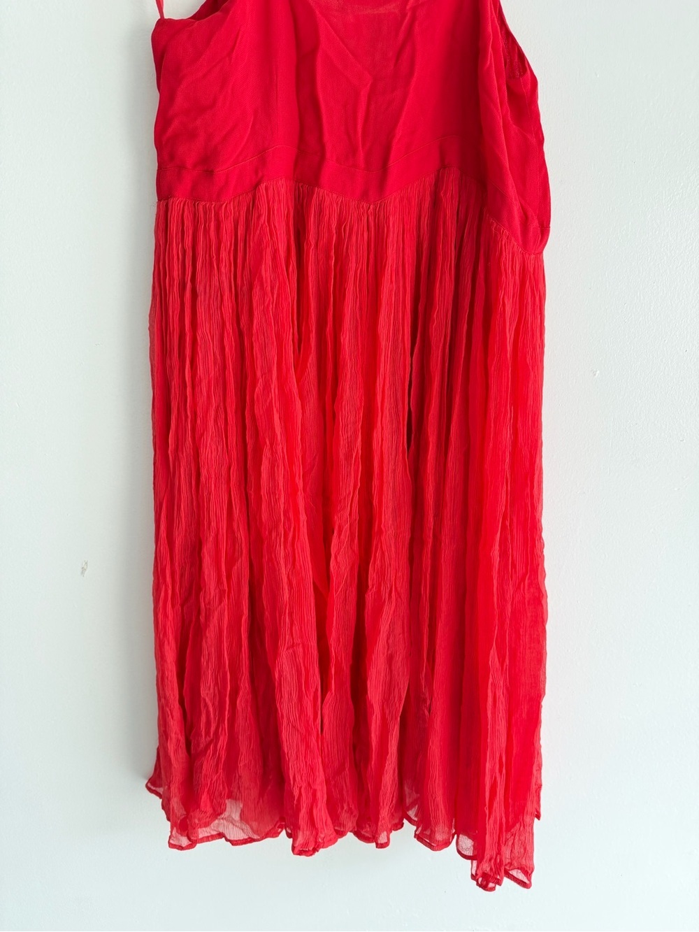 Anthropologie HD in Paris Women's Red Marana Chiffon Dress Size 14 - 8359 - Picture 8 of 13